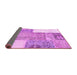 Sideview of Patchwork Pink Transitional Rug, con2868pnk