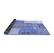 Sideview of Patchwork Blue Transitional Rug, con2868blu