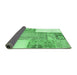 Sideview of Patchwork Emerald Green Transitional Rug, con2868emgrn