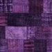 Square Patchwork Purple Transitional Rug, con2869pur