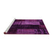 Sideview of Machine Washable Patchwork Pink Transitional Rug, wshcon2869pnk