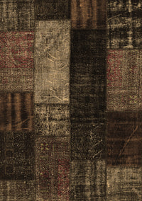 Patchwork Brown Transitional Rug, con2869brn