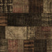 Square Patchwork Brown Transitional Rug, con2869brn