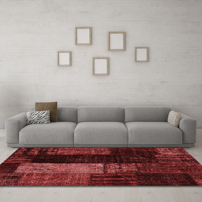 Transitional Red Washable Rugs