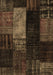 Machine Washable Patchwork Brown Transitional Rug, wshcon2869brn