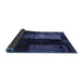 Sideview of Patchwork Blue Transitional Rug, con2869blu