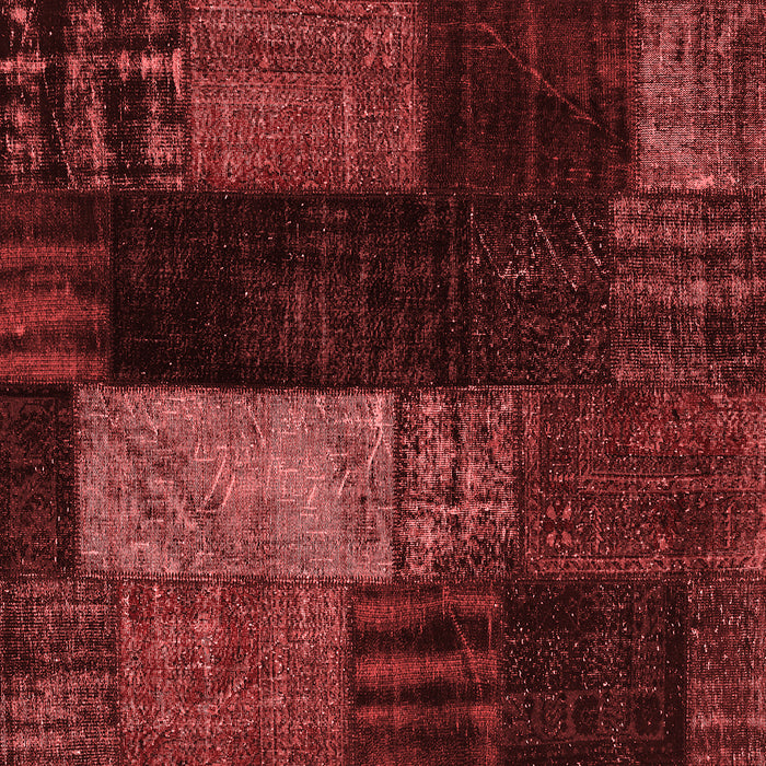 Patchwork Red Transitional Rug, con2869red