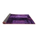 Sideview of Patchwork Purple Transitional Rug, con2869pur