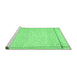 Sideview of Machine Washable Solid Emerald Green Modern Area Rugs, wshcon286emgrn