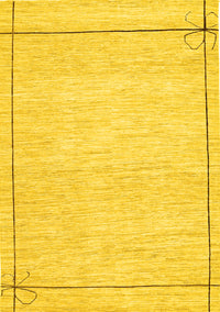 Solid Yellow Modern Rug, con286yw