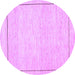 Round Solid Purple Modern Rug, con286pur