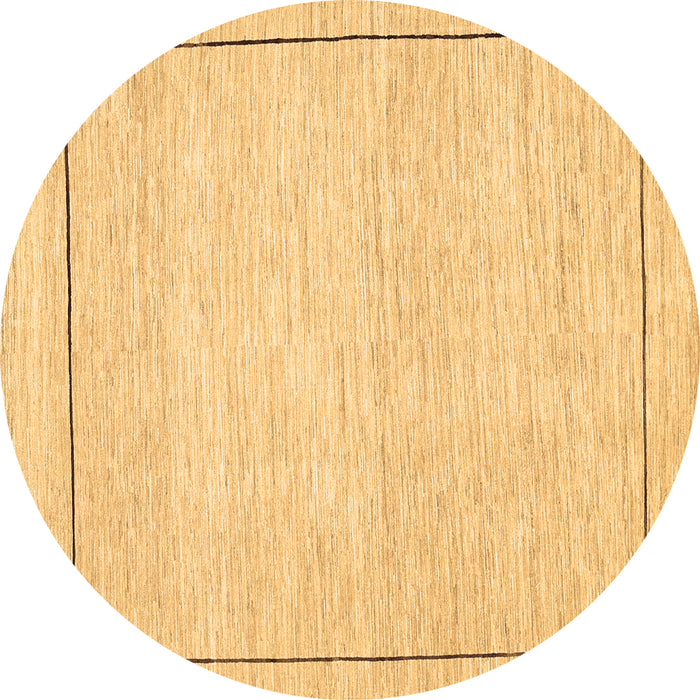 Round Solid Brown Modern Rug, con286brn