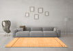 Machine Washable Solid Orange Modern Area Rugs in a Living Room, wshcon286org