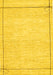 Machine Washable Solid Yellow Modern Rug, wshcon286yw