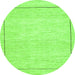 Square Solid Green Modern Rug, con286grn