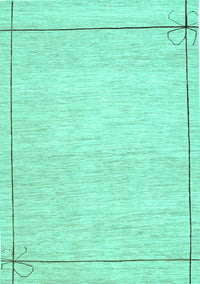 Solid Turquoise Modern Rug, con286turq