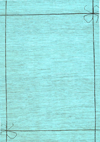 Solid Light Blue Modern Rug, con286lblu