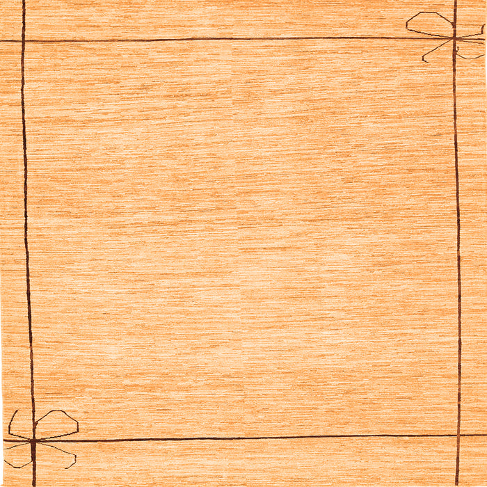 Serging Thickness of Solid Orange Modern Rug, con286org