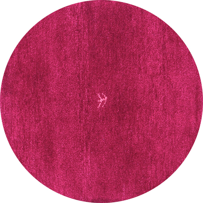 Round Machine Washable Abstract Pink Contemporary Rug, wshcon2870pnk