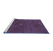 Sideview of Machine Washable Abstract Blue Contemporary Rug, wshcon2870blu