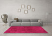 Machine Washable Abstract Pink Contemporary Rug in a Living Room, wshcon2870pnk