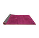 Sideview of Abstract Purple Contemporary Rug, con2870pur