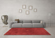 Machine Washable Abstract Brown Contemporary Rug in a Living Room,, wshcon2870brn