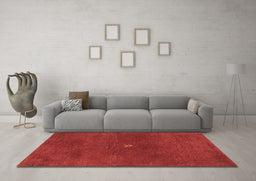 Machine Washable Abstract Brown Contemporary Rug in a Living Room,, wshcon2870brn