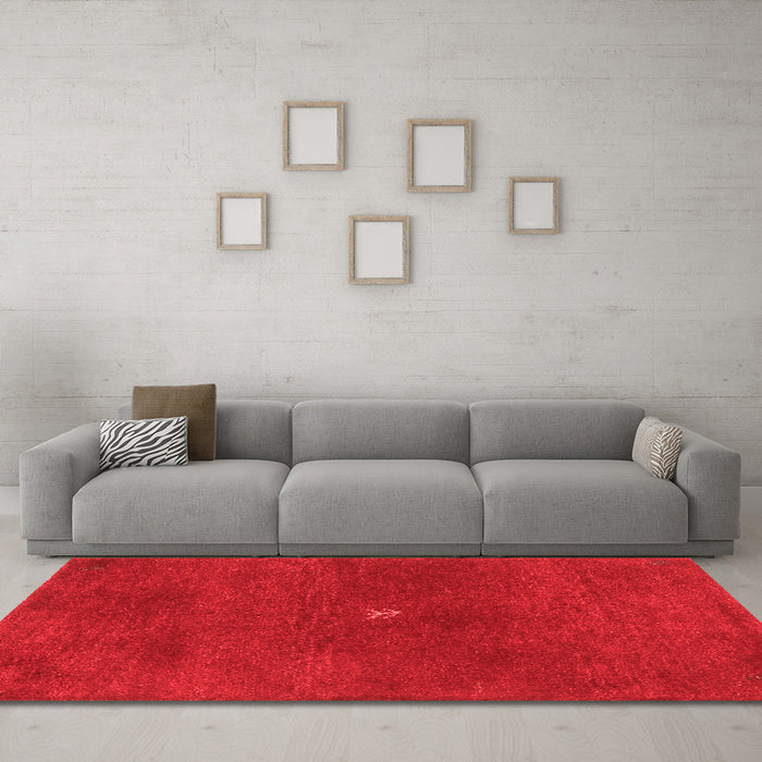 Contemporary Red Washable Rugs