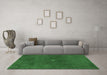 Machine Washable Abstract Emerald Green Contemporary Area Rugs in a Living Room,, wshcon2870emgrn