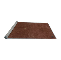Sideview of Machine Washable Abstract Light Blue Contemporary Rug, wshcon2870lblu