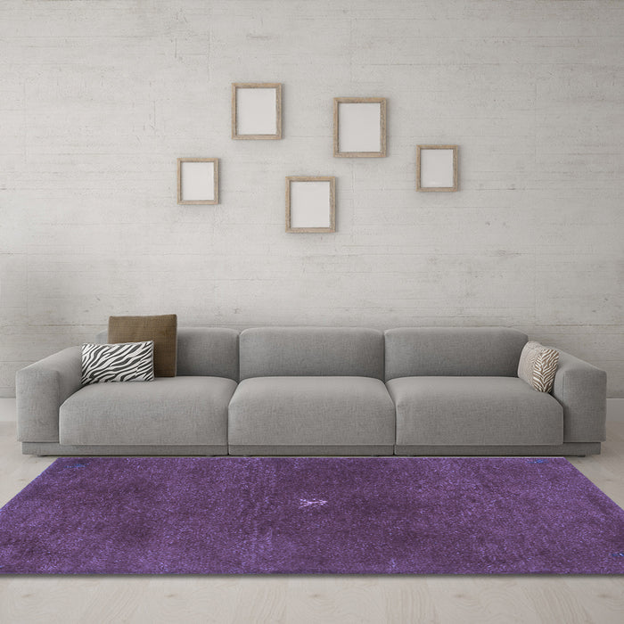 Machine Washable Abstract Blue Contemporary Rug in a Living Room, wshcon2870blu