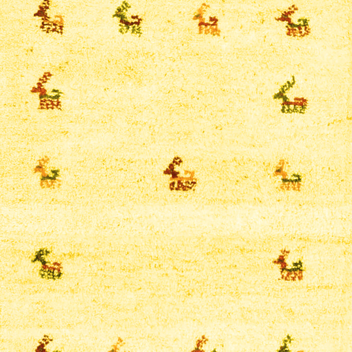 Machine Washable Solid Yellow Modern Rug, wshcon2871yw