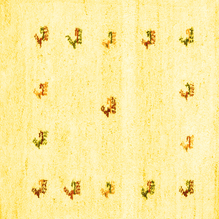 Square Solid Yellow Modern Rug, con2871yw