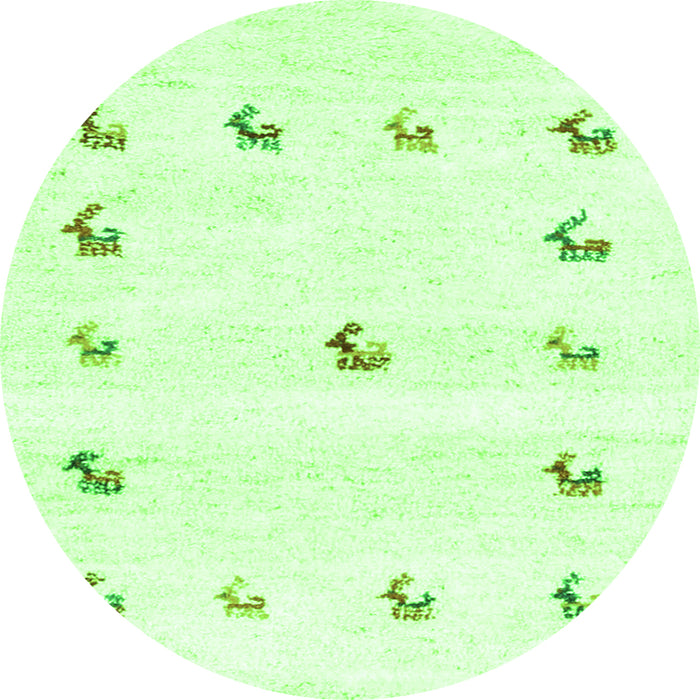 Machine Washable Solid Green Modern Area Rugs, wshcon2871grn