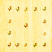 Square Machine Washable Solid Yellow Modern Rug, wshcon2871yw