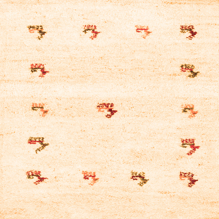 Round Machine Washable Solid Orange Modern Area Rugs, wshcon2871org