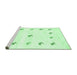 Sideview of Machine Washable Solid Emerald Green Modern Area Rugs, wshcon2871emgrn