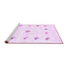Sideview of Machine Washable Solid Purple Modern Area Rugs, wshcon2871pur