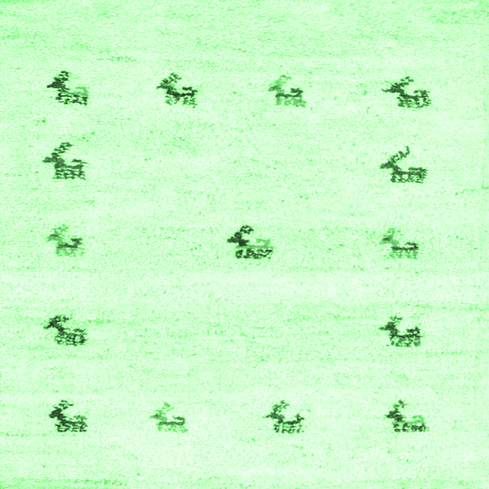 Square Solid Emerald Green Modern Rug, con2871emgrn