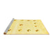 Sideview of Machine Washable Solid Yellow Modern Rug, wshcon2871yw