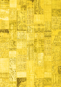 Patchwork Yellow Transitional Rug, con2872yw