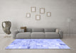 Machine Washable Patchwork Blue Transitional Rug in a Living Room, wshcon2872blu