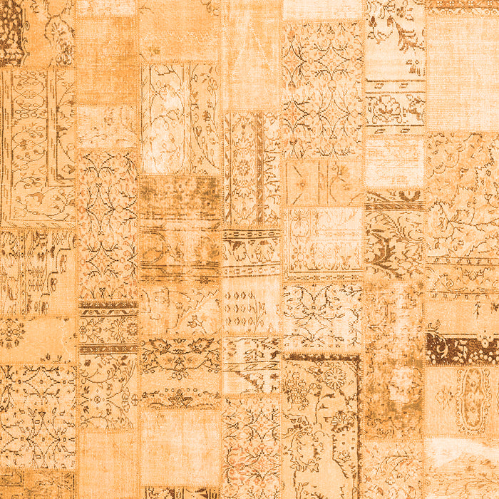 Patchwork Orange Transitional Rug, con2872org