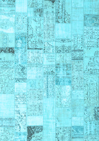 Patchwork Light Blue Transitional Rug, con2872lblu