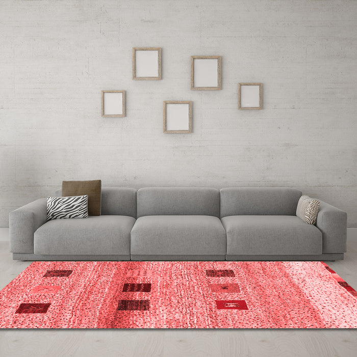 Contemporary Red Washable Rugs