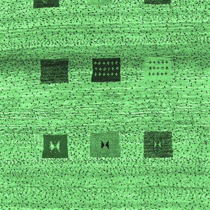 Machine Washable Abstract Emerald Green Contemporary Area Rugs, wshcon2873emgrn