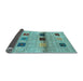 Sideview of Abstract Light Blue Contemporary Rug, con2873lblu