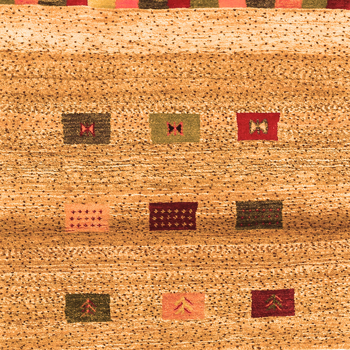 Round Machine Washable Abstract Orange Contemporary Area Rugs, wshcon2873org