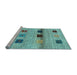 Sideview of Machine Washable Abstract Light Blue Contemporary Rug, wshcon2873lblu